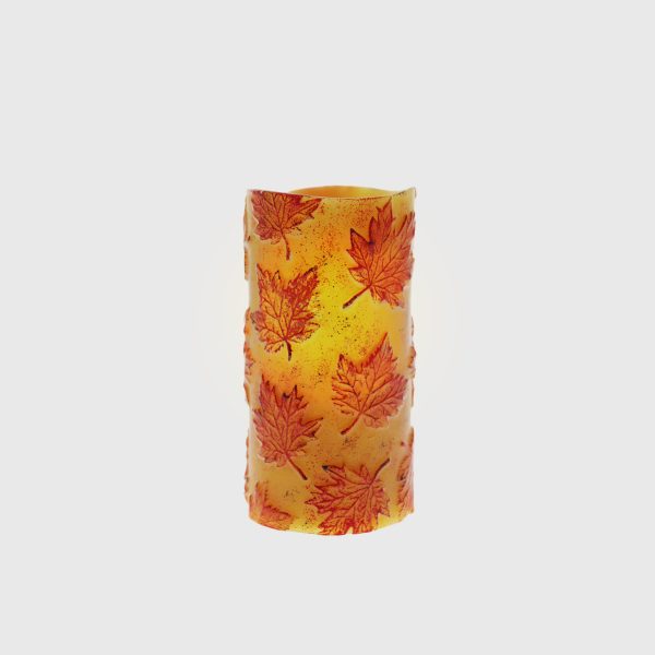Golden Yellow & Orange Embossed Maple Leaves - Image 4