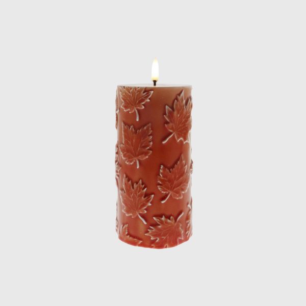 Fall Orange Embossed Maple Leaves - Image 3