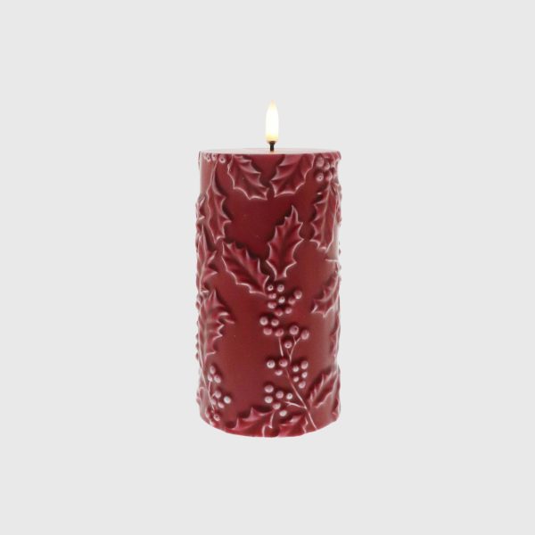 Red Embossed Holly - Image 3