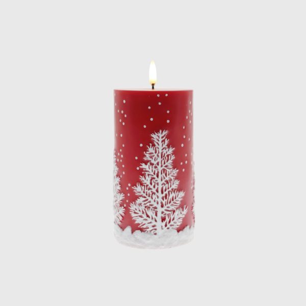 Red & White Embossed Christmas Tree - Image 3