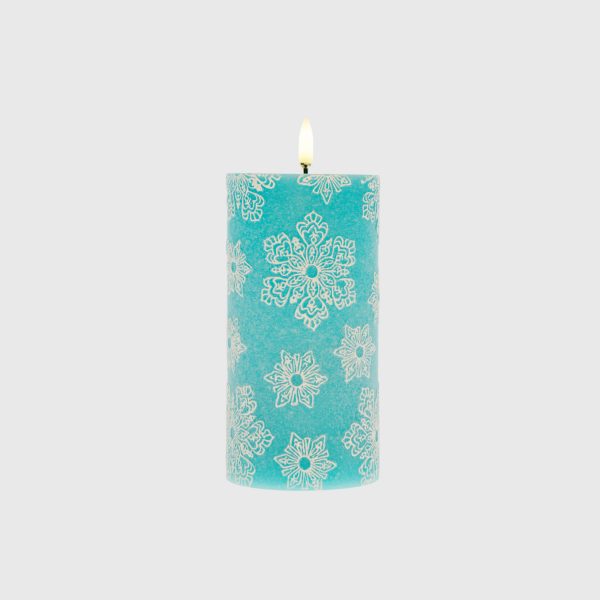 Serenity Blue Embossed Small Snow Flakes - Image 3