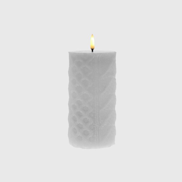 Grey Embossed Cable Stitch - Image 3