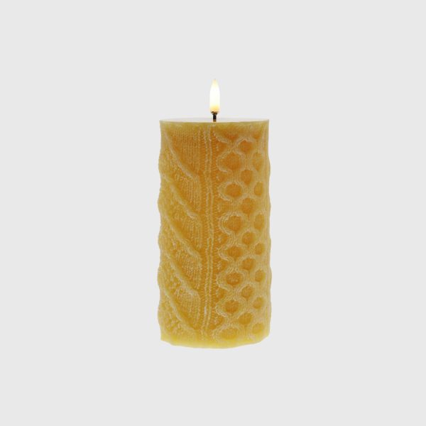 Golden Yellow Embossed Cable Stitch - Image 3