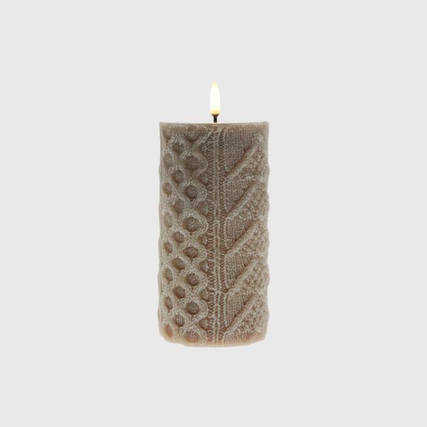 Brown Embossed Cable Stitch - Image 3