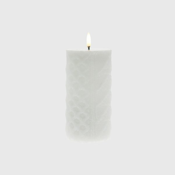 White Embossed Cable Stitch - Image 3