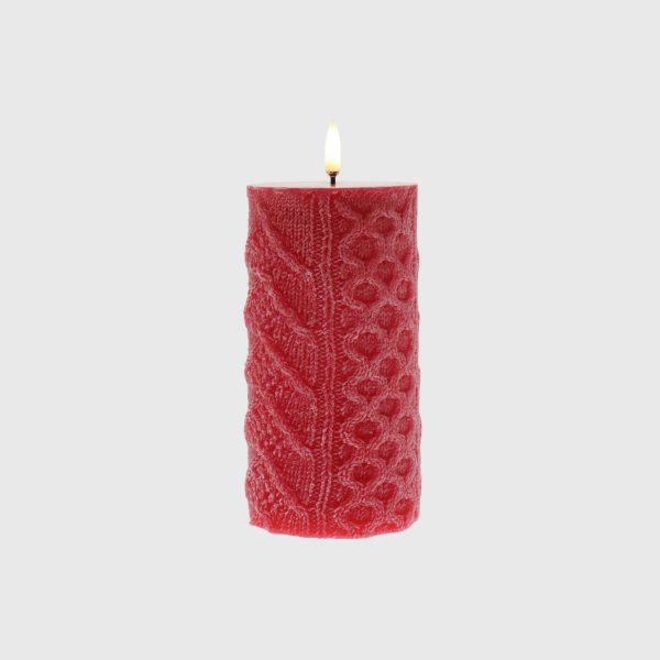 Red Embossed Cable Stitch - Image 3