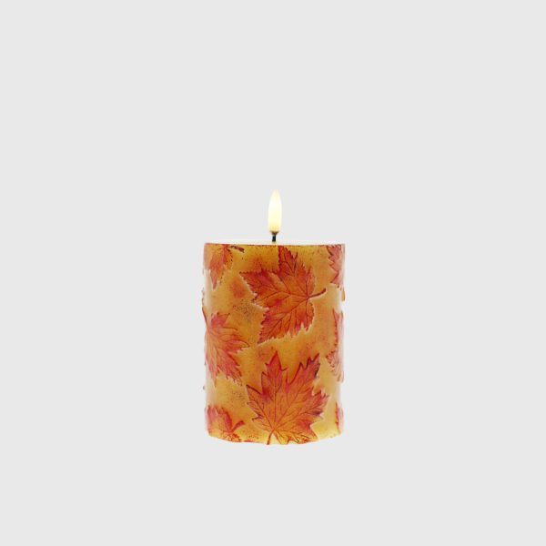 Golden Yellow & Orange Embossed Maple Leaves - Image 2