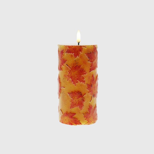 Golden Yellow & Orange Embossed Maple Leaves - Image 3