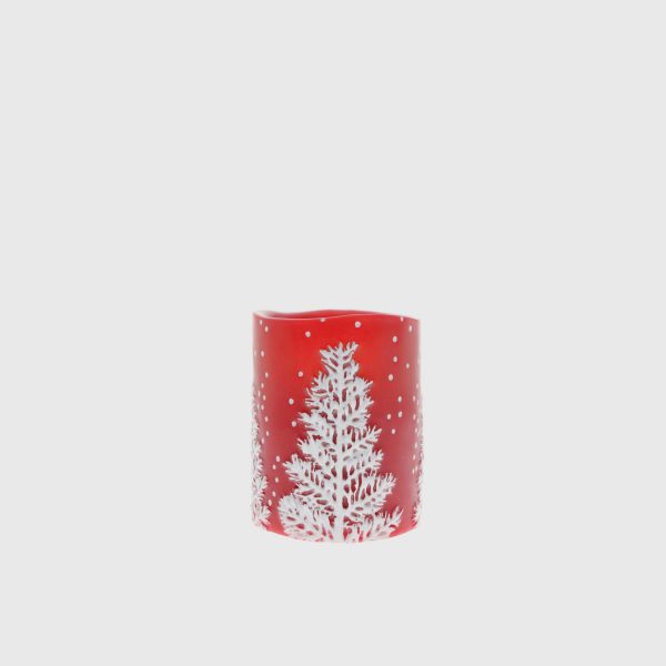 Red & White Embossed Christmas Tree - Image 2