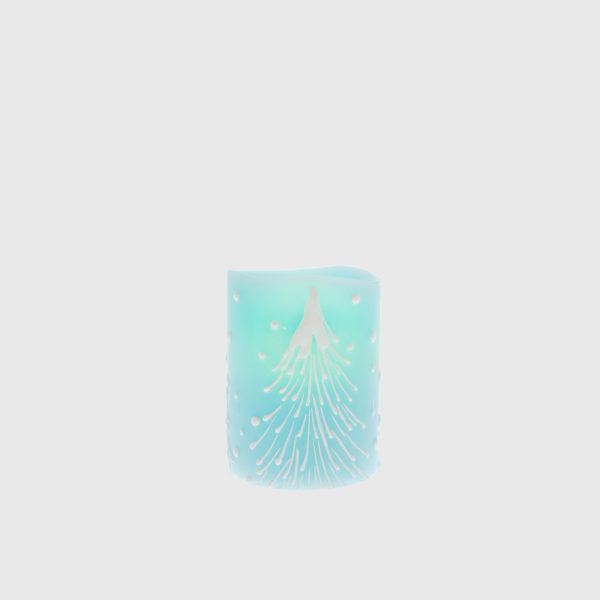 Serenity Blue Embossed Wispy Christmas Tree - Image 2