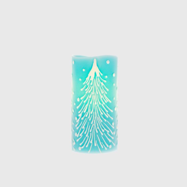 Serenity Blue Embossed Wispy Christmas Tree - Image 4