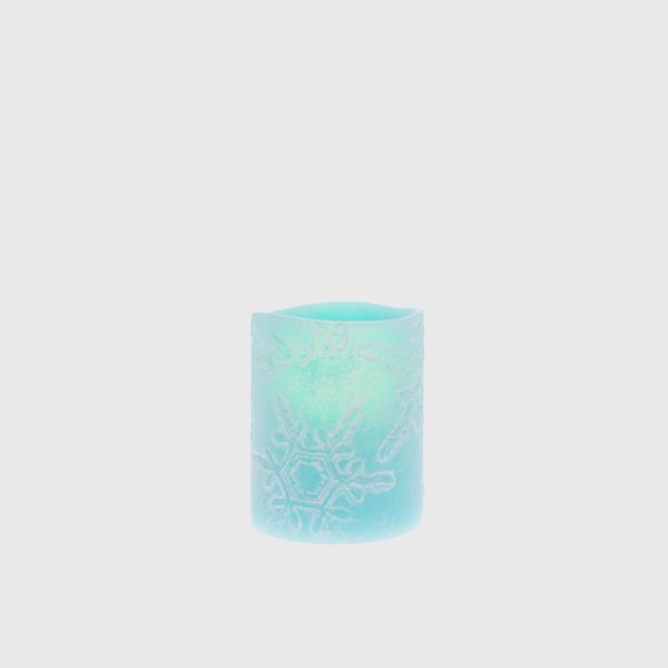 Serenity Blue Embossed Large Snow Flakes - Image 2