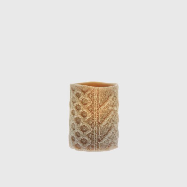 Brown Embossed Cable Stitch - Image 2