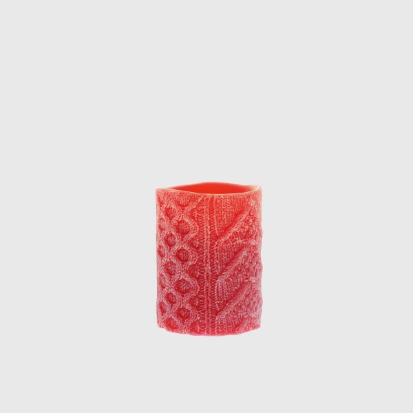 Red Embossed Cable Stitch - Image 2
