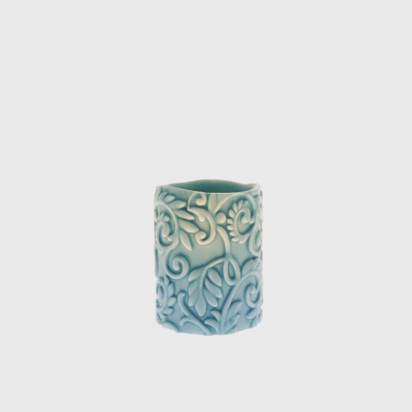 Ashley Blue Embossed Laurel - Image 2