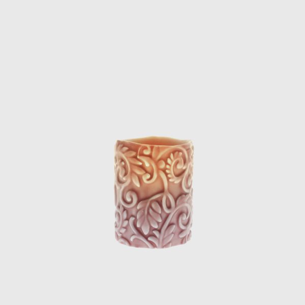 Grey Pink Embossed Laurel - Image 2