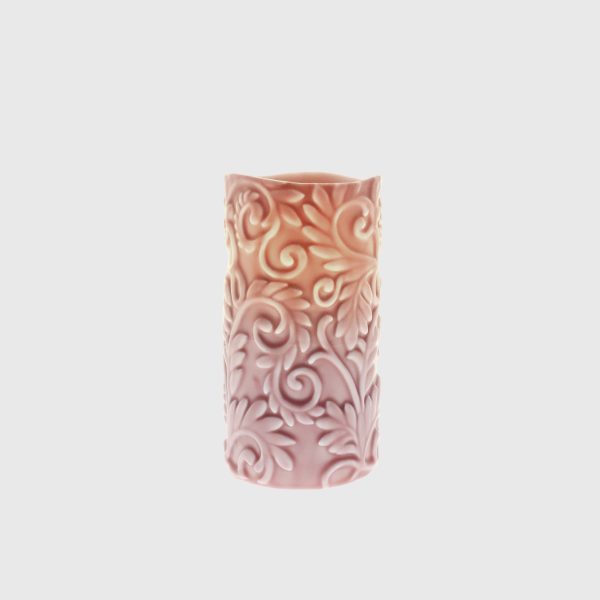 Grey Pink Embossed Laurel - Image 4