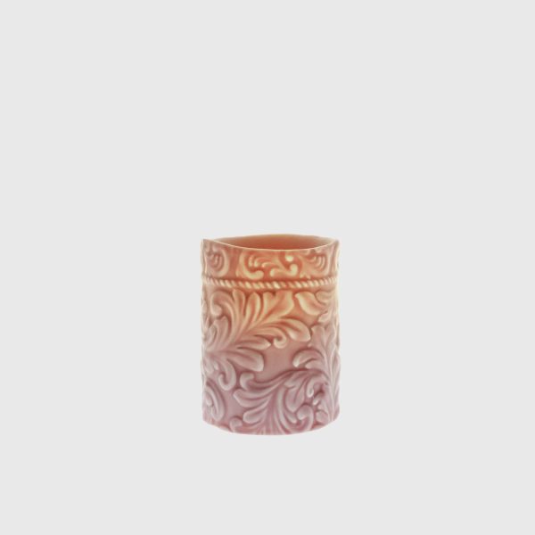 Grey Pink Embossed Cord & Laurel - Image 2