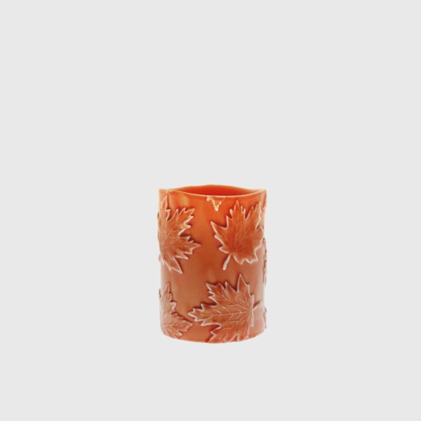 Fall Orange Embossed Maple Leaves - Image 2