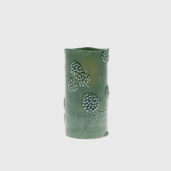 Green Embossed Pine Cones - Image 4