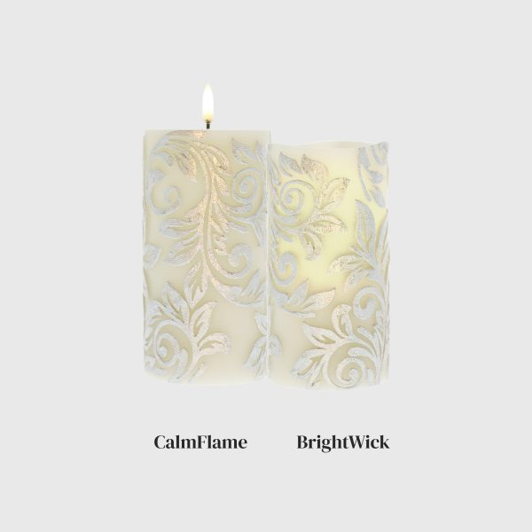 Silver Embossed Laurel