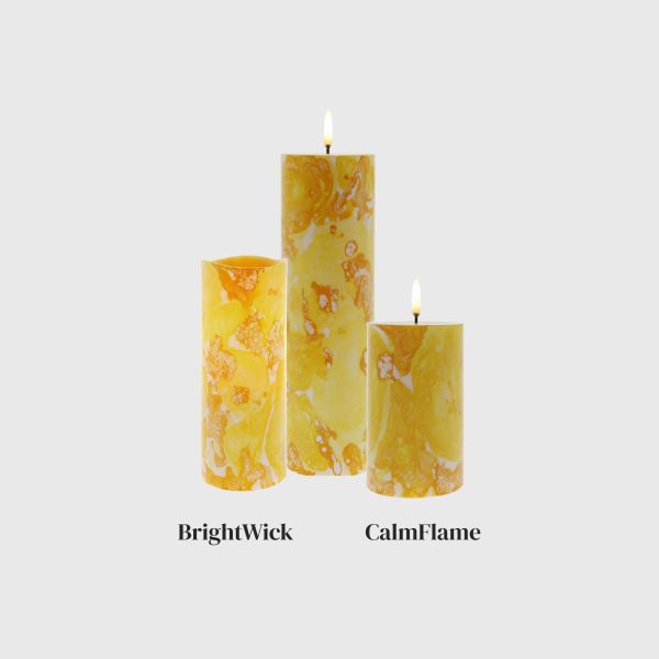Golden Yellow Ebru Smooth