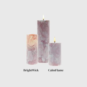 Grey Pink Ebru Smooth