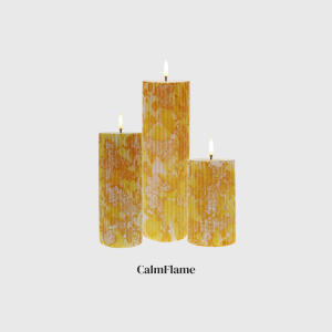 Golden Yellow Ebru Groove