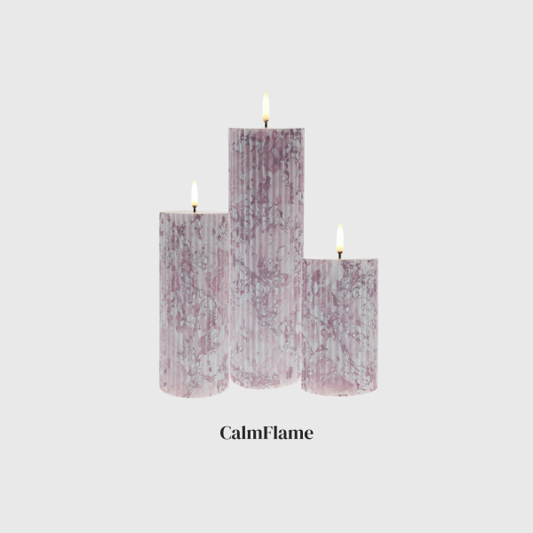 Grey Pink Ebru Groove