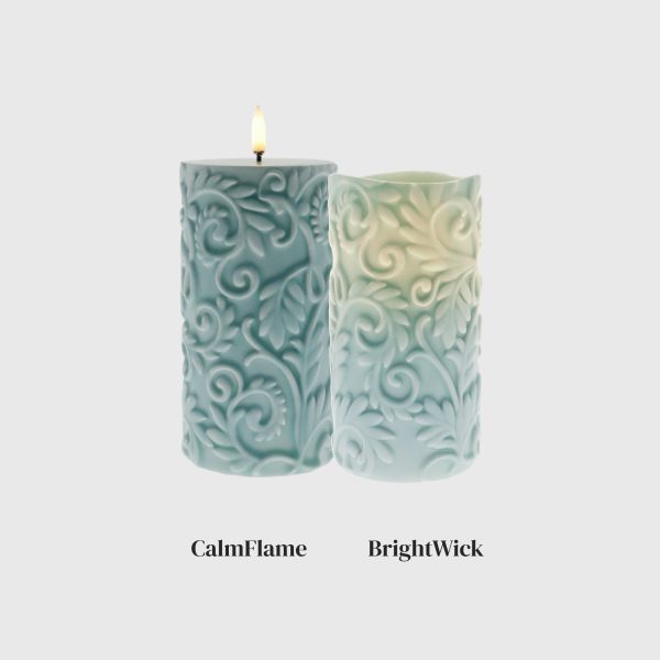 Light Green Embossed Laurel