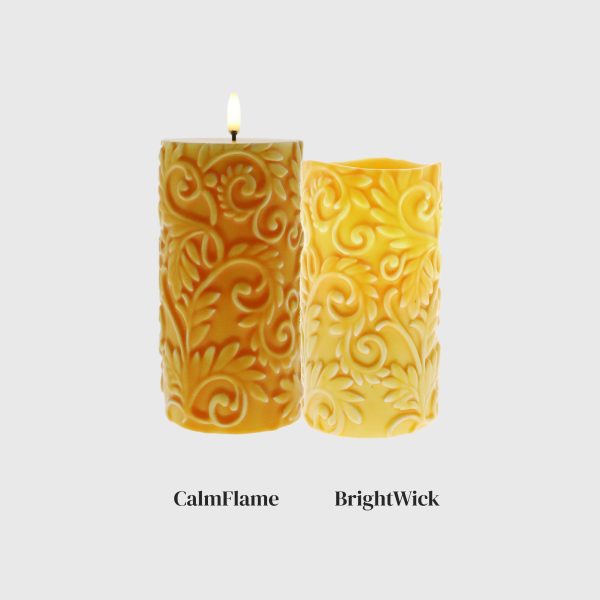 Golden Yellow Embossed Laurel
