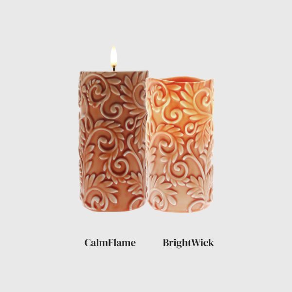 Fall Orange Embossed Laurel