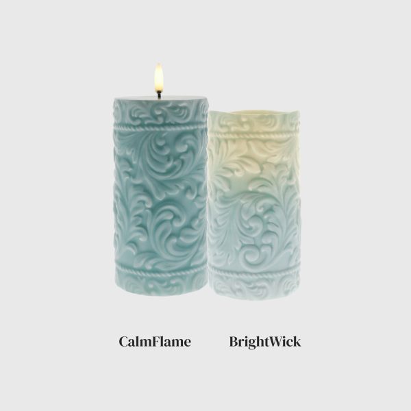 Light Green Embossed Cord & Laurel