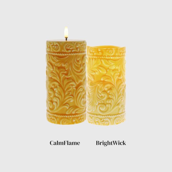 Golden Yellow Embossed Cord & Laurel