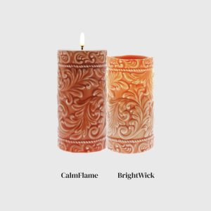 Fall Orange Embossed Cord & Laurel