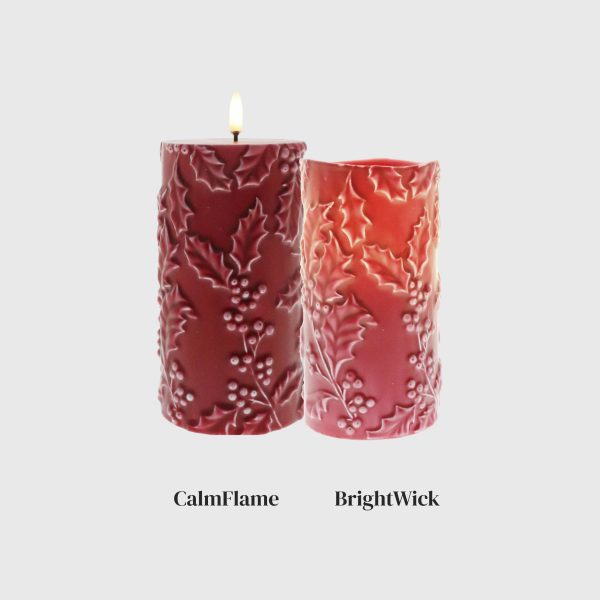 Red Embossed Holly