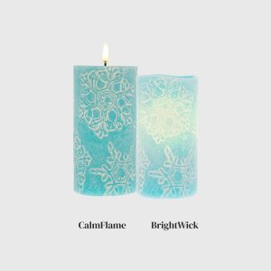 Serenity Blue Embossed Large Snow Flakes
