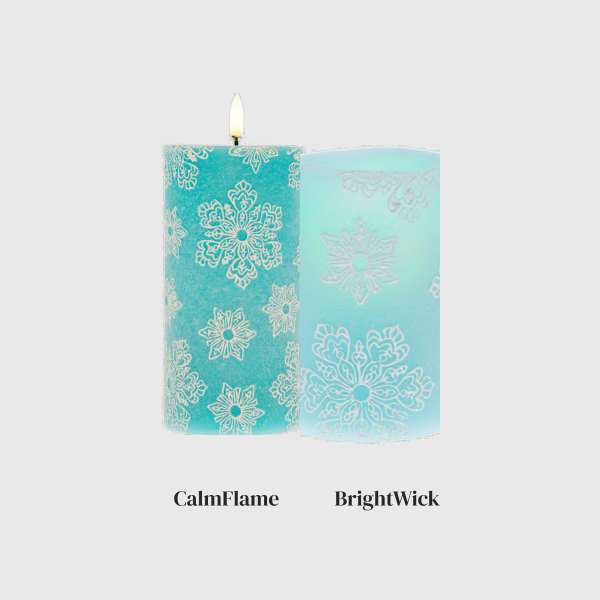 Serenity Blue Embossed Small Snow Flakes