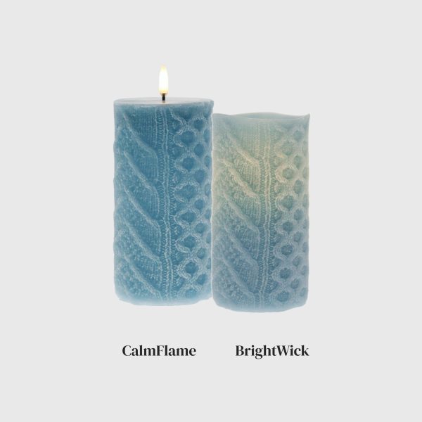 Ashley Blue Embossed Cable Stitch