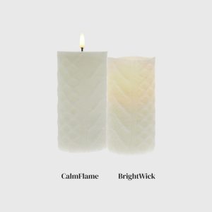 Ivory Embossed Cable Stitch