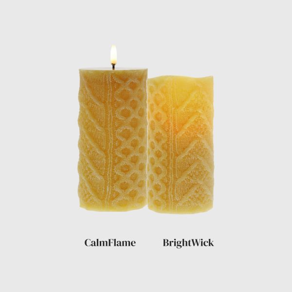 Golden Yellow Embossed Cable Stitch