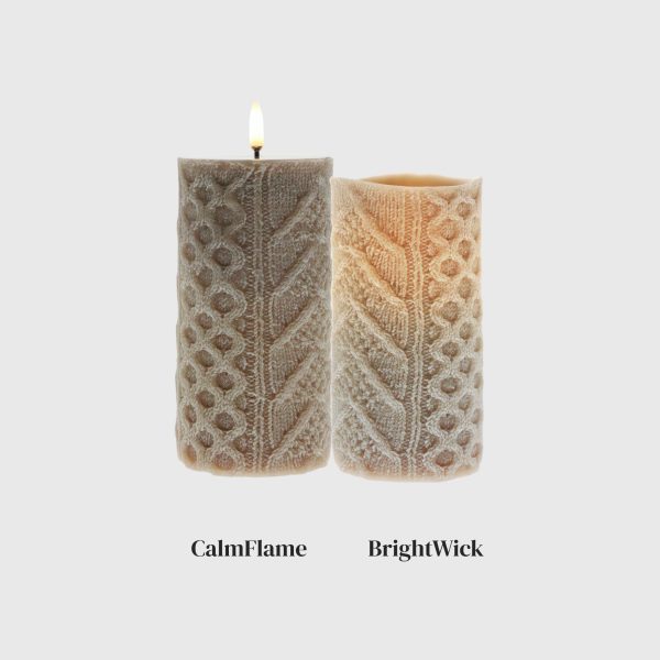 Brown Embossed Cable Stitch