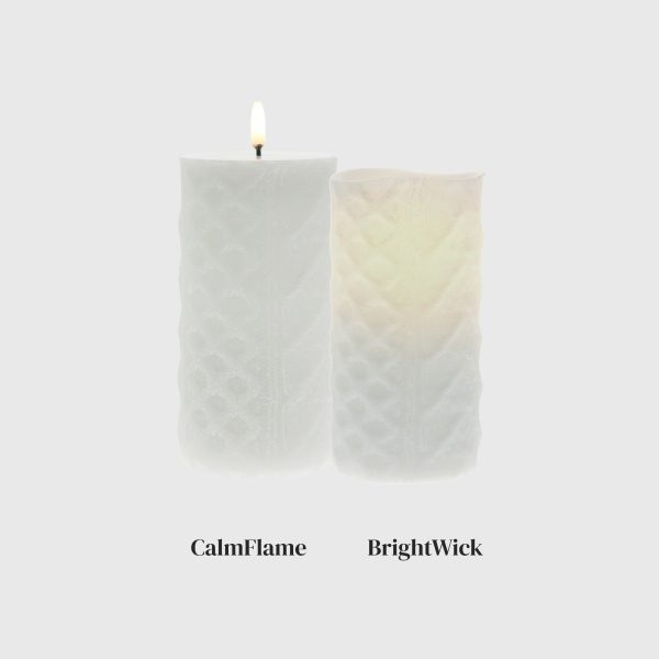 White Embossed Cable Stitch