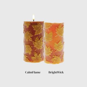 Fall Orange & Yellow Embossed Maple Leaves
